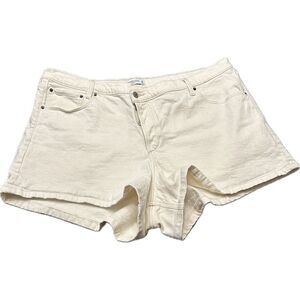 Abercrombie And Fitch Women The 90s Relaxed Cutoff Short Ivory High Rise Size 20